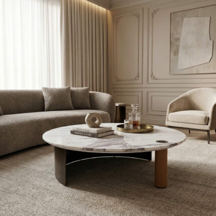 FD-CJ09 Luxury Marble Round Coffee Table