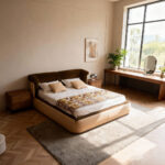 FD-C09 Soft Upholstered Bed with Curved Headboard