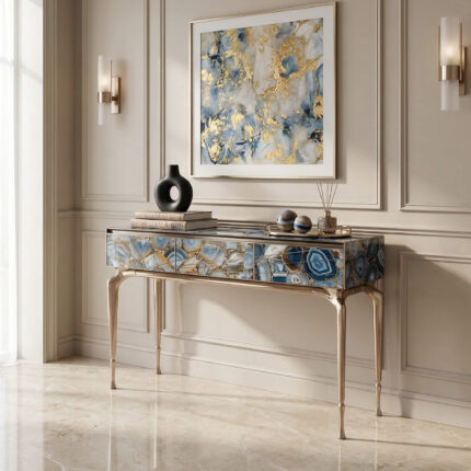 VIS-XG01 Designer Entryway Marble Console Table