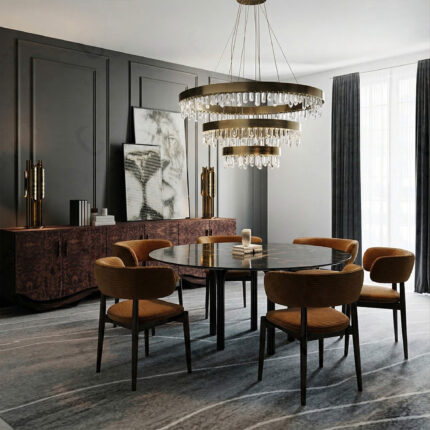 FD-CY05 Modern Luxury Upholstered Dining Chair