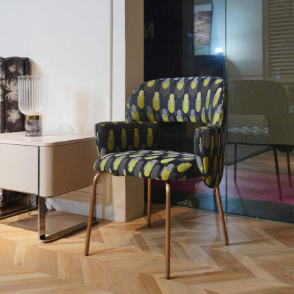 FD-CY04 Luxury Designer Fabric Dining Chair